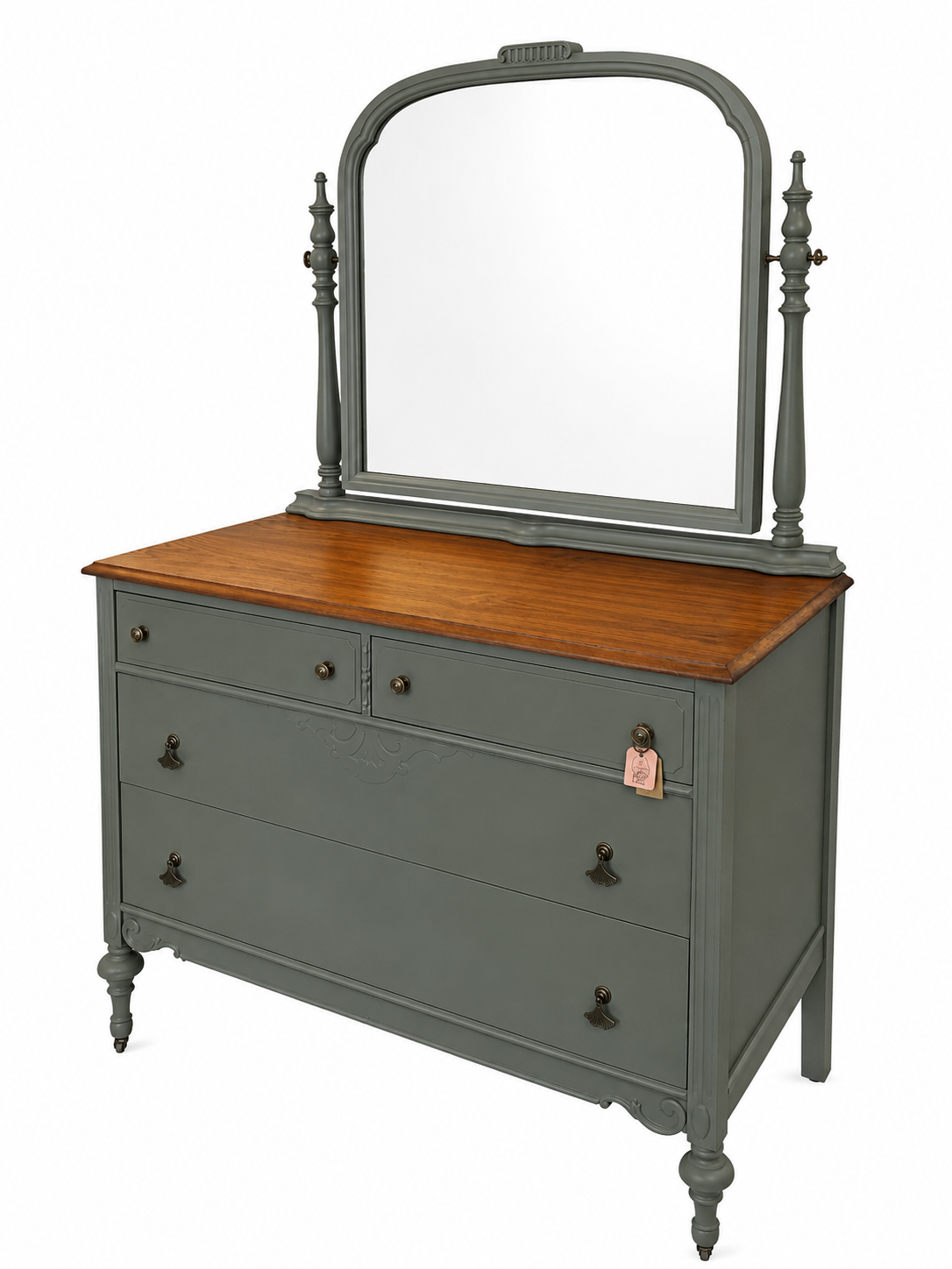 Timeless Teal Dresser w/ Mirror