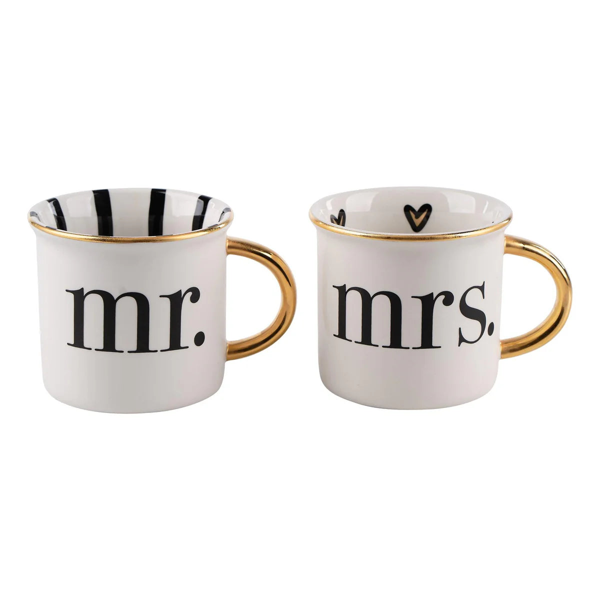 Mrs and Mr Gold Mug Set