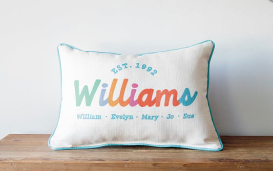 Sunny Family Name Multi Pillow