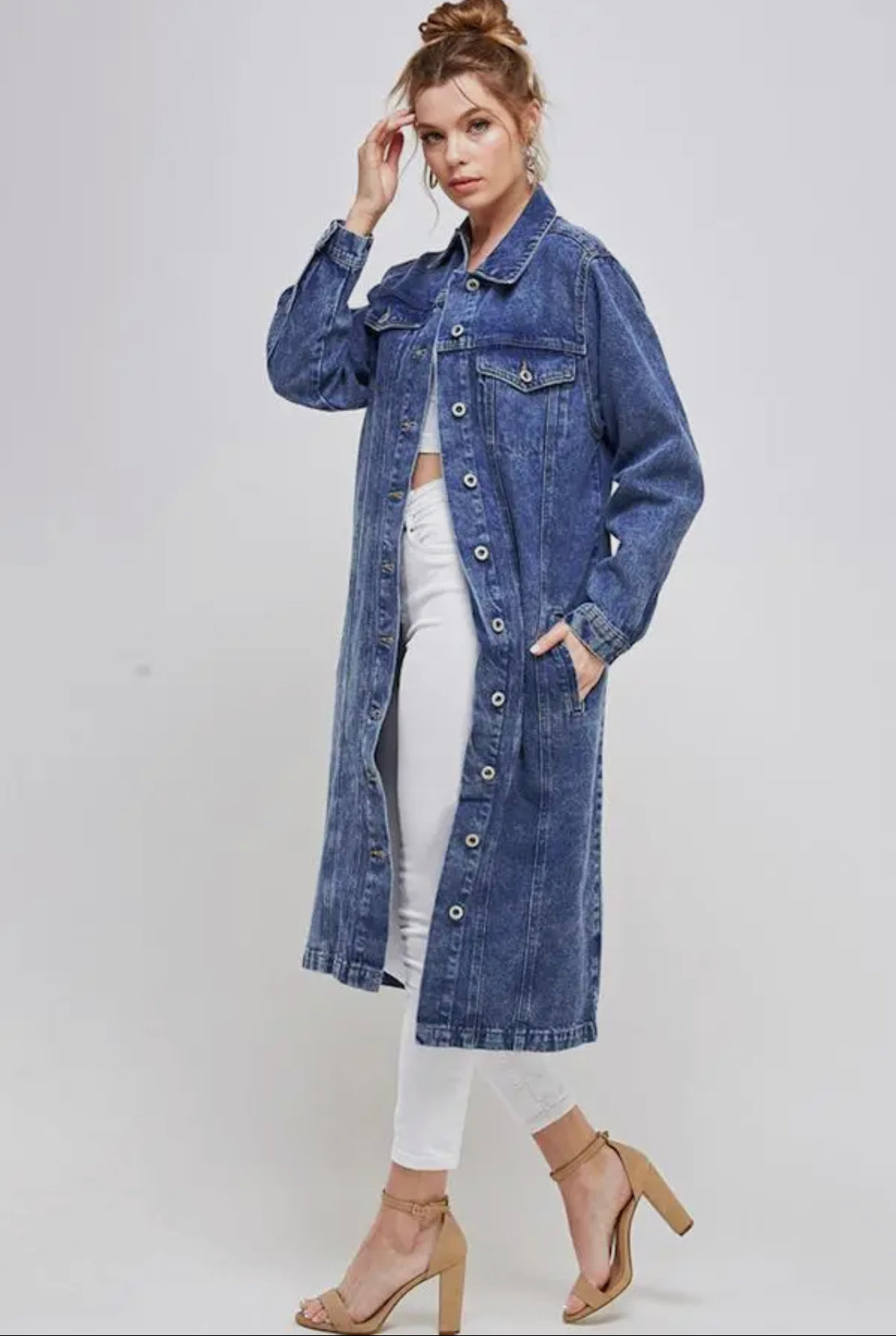 Women's Denim Trenchcoat