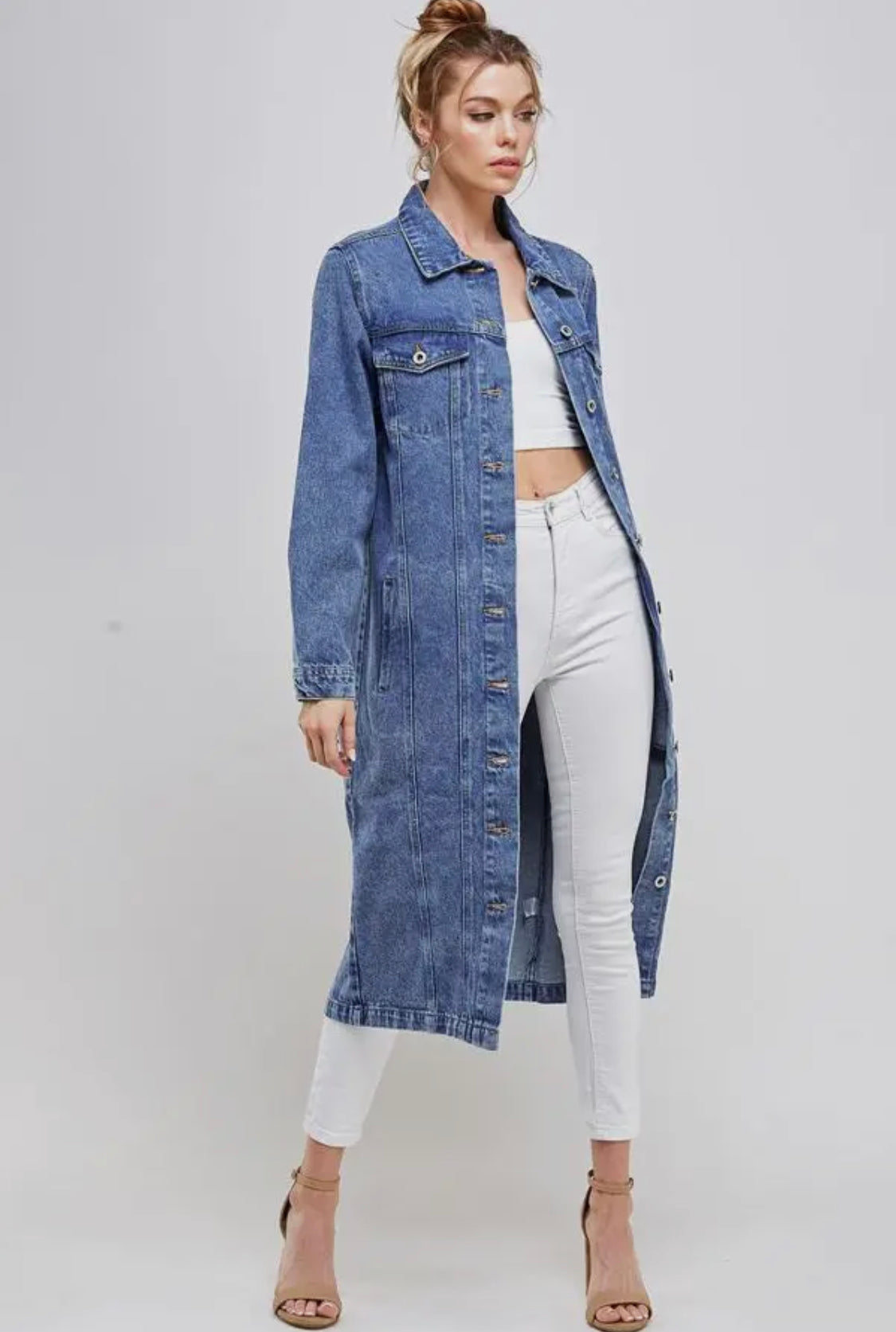 Women's Denim Trenchcoat