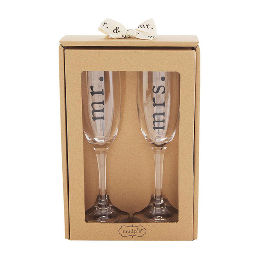 Mr. & Mrs. Champagne Flute Set