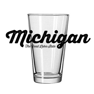 Michigan/Detroit Pint Glasses