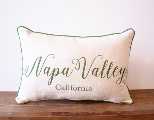 Curly Script Hometown Pillow