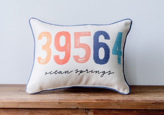 Poster Zip Code Sunshine Tones Pillow