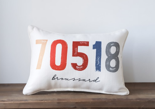 Sunset Zip Code Pillow