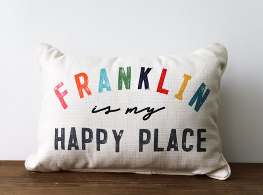 City is My Happy Place Multicolor Pillow