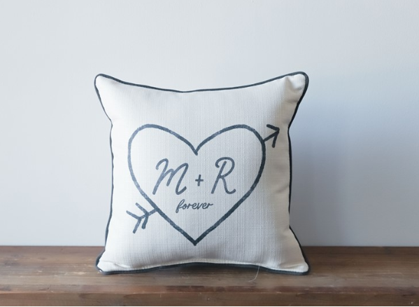 Personalized Arrow Initial Pillow