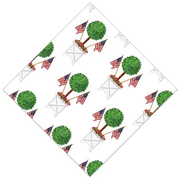 Patriotic Topiary Cocktail Napkins- 20 Pack