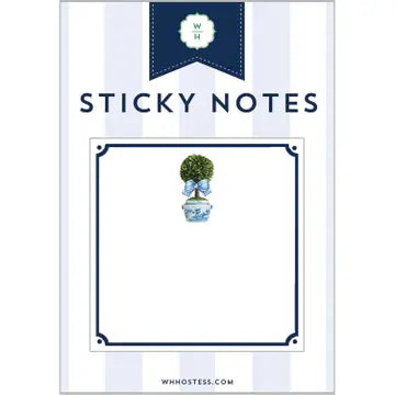 Striped Topiary Sticky Notes