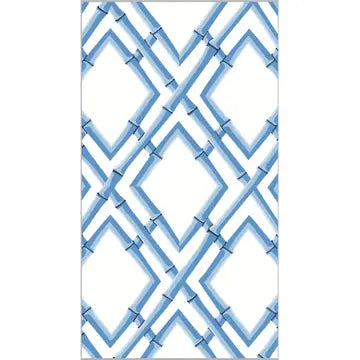 Blue Bamboo Trellis Paper Guest Towels- 40 Pack