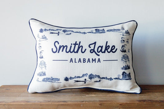 Lake Toile Pillow